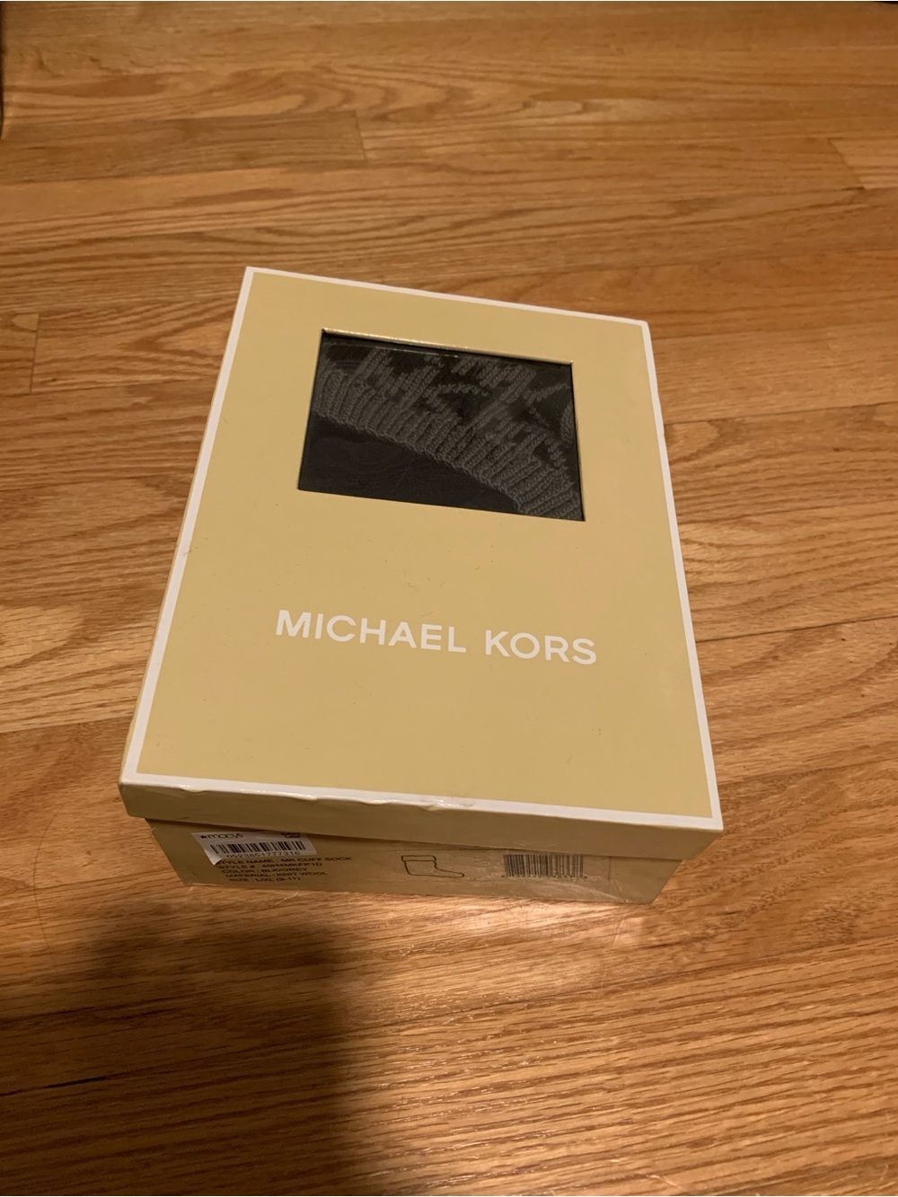 Michael Kors Black Hosiery Socks in Branded Box